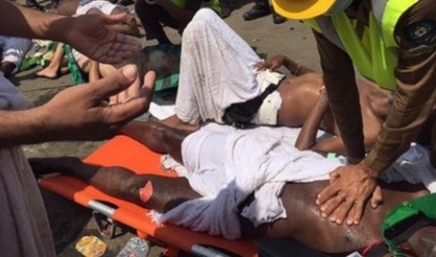 صورة عن الانترنت لمصابين في حادثة منى صورة عن الانترنت لمصابين في حادثة منى