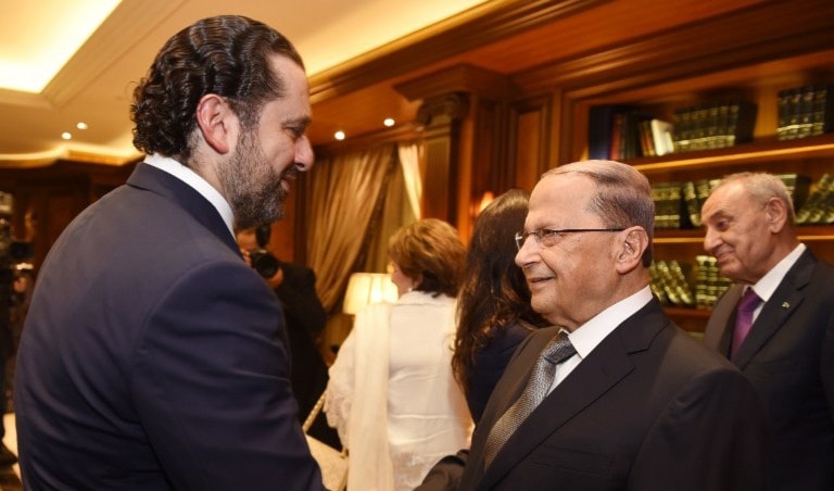 سعد الحريري وميشال عون ( أ ف ب ) سعد الحريري وميشال عون ( أ ف ب )