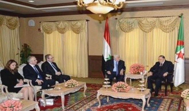 الرئيس بوتفليقة طلب نقل تحياته للرئيس الأسد وتمنى لسوريا التعافي من الازمة فوراً (الصورة -واج) الرئيس بوتفليقة طلب نقل تحياته للرئيس الأسد وتمنى لسوريا التعافي من الازمة فوراً (الصورة -واج)