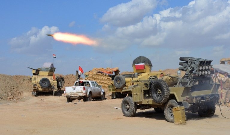 مراسل الميادين أكد أن القوات العراقية باتت قريبة جداً من مدينة الفلوجة لناحية الجنوب (أ ف ب). مراسل الميادين أكد أن القوات العراقية باتت قريبة جداً من مدينة الفلوجة لناحية الجنوب (أ ف ب).