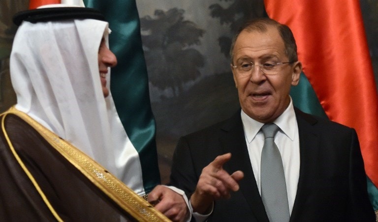 الجبير: دول مجلس التعاون تقدّر موقف روسيا بالنسبة للقضية الفلسطينية ومكافحة الإرهاب (أ ف ب) الجبير: دول مجلس التعاون تقدّر موقف روسيا بالنسبة للقضية الفلسطينية ومكافحة الإرهاب (أ ف ب)
