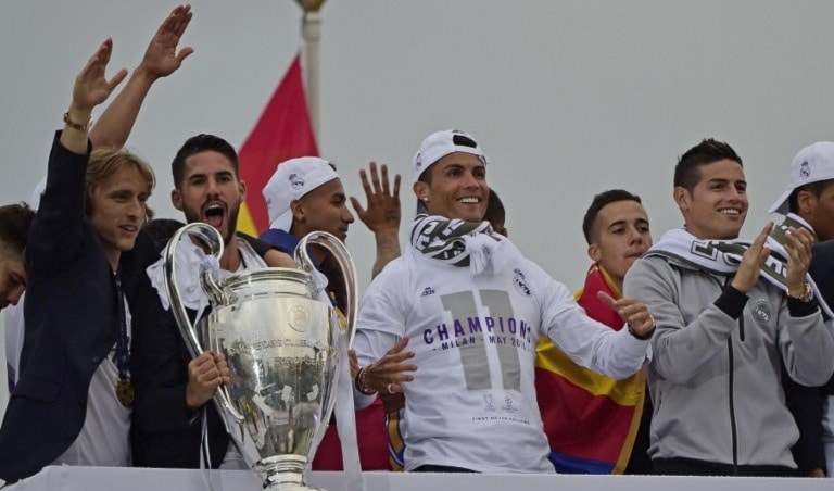 أحرز ريال مدريد لقبه الحادي عشر (أ ف ب) أحرز ريال مدريد لقبه الحادي عشر (أ ف ب)