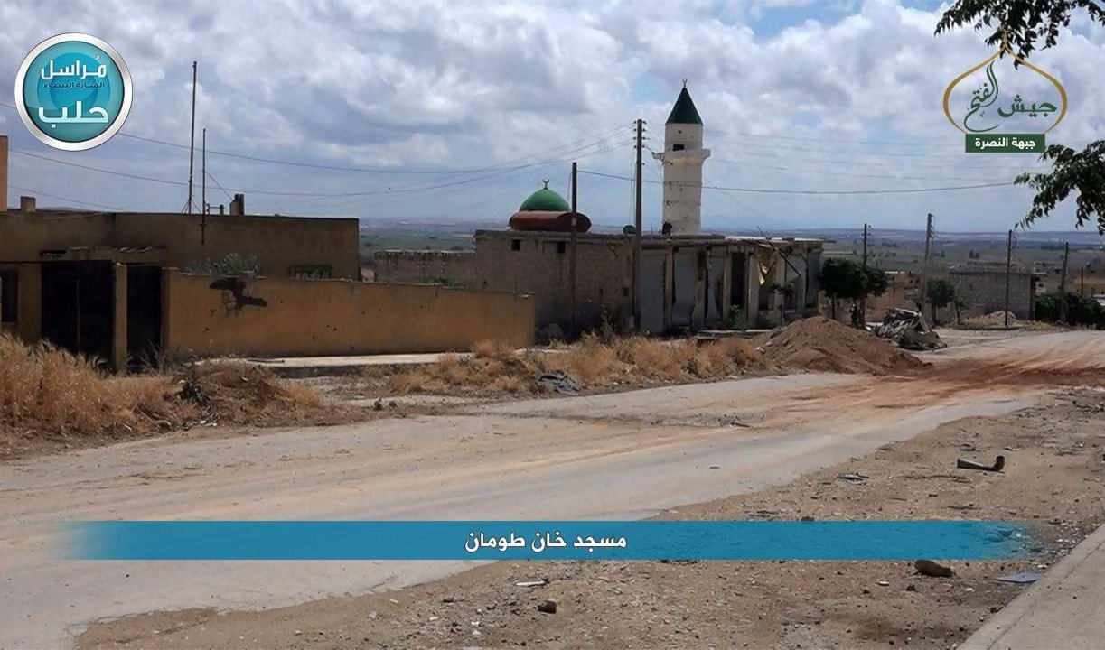 صورة نشرتها النصرة قالت إنها لمسجد خان طومان صورة نشرتها النصرة قالت إنها لمسجد خان طومان