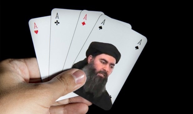 أوراق الآس الثلاث الأولى سقطت بسقوط الأنباري والشيشاني والعدناني في عمليات إغتيال مختلفة، وبقي آس البغدادي أوراق الآس الثلاث الأولى سقطت بسقوط الأنباري والشيشاني والعدناني في عمليات إغتيال مختلفة، وبقي آس البغدادي