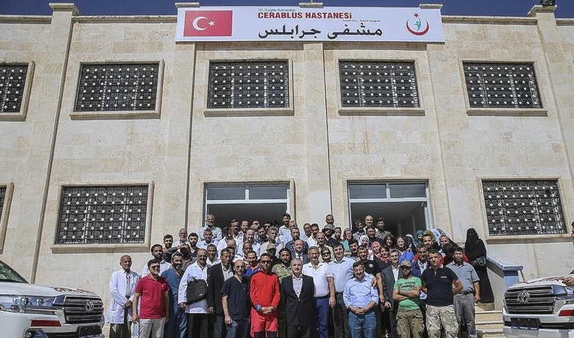 وزارة الصحة التركية تفتتح مستشفى في جرابلس السورية وزارة الصحة التركية تفتتح مستشفى في جرابلس السورية