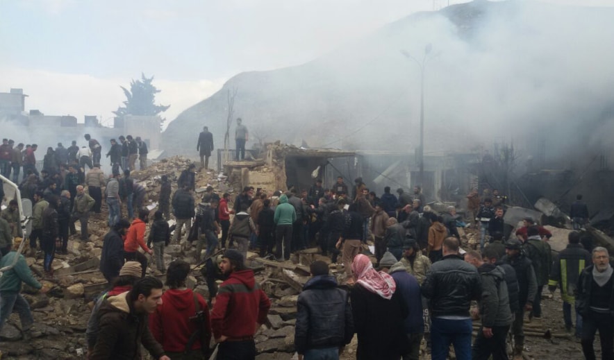 انفجار سيارة مفخخة في مدينة أعزاز بريف حلب الشمالي انفجار سيارة مفخخة في مدينة أعزاز بريف حلب الشمالي