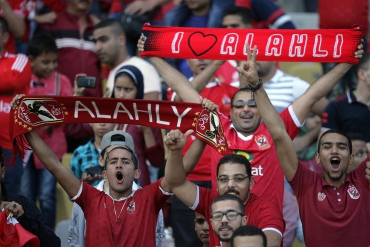 جماهير الأهلي تحتفل في المدرجات (أ ف ب) جماهير الأهلي تحتفل في المدرجات (أ ف ب)
