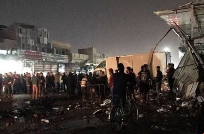 تفجير يستهدف منطقة الحسينية شمال بغداد تفجير يستهدف منطقة الحسينية شمال بغداد
