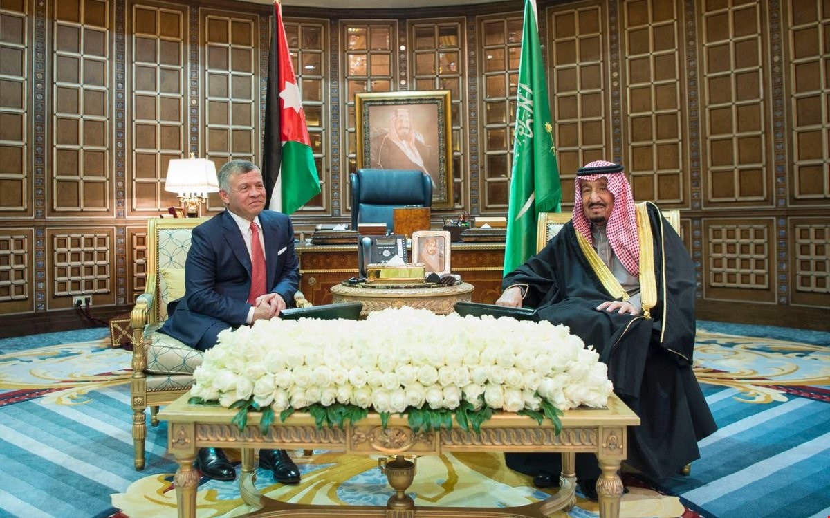 الملك سلمان والملك عبد الله الثاني بحثا أهمية إيجاد حل عادل ودائم للقضية الفلسطينية الملك سلمان والملك عبد الله الثاني بحثا أهمية إيجاد حل عادل ودائم للقضية الفلسطينية