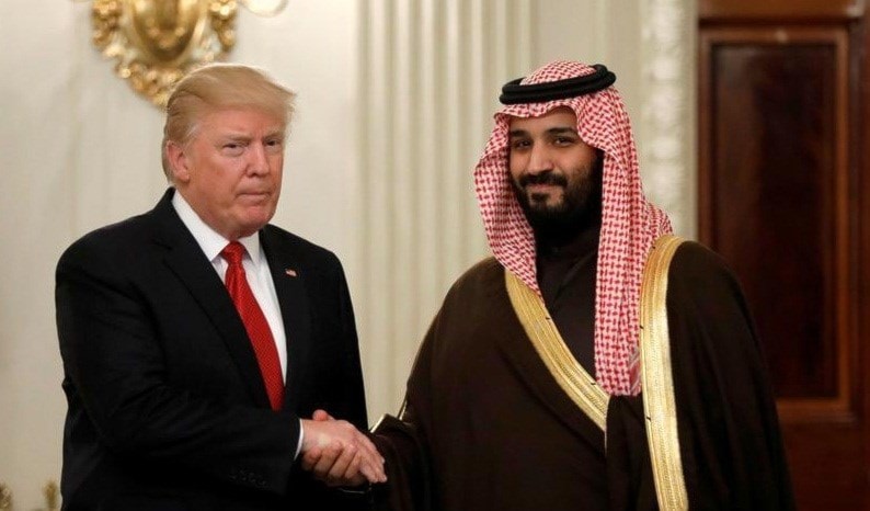 الرئيس الأميركي دونالد ترامب مستقبلاً ولي ولي العهد السعودي الرئيس الأميركي دونالد ترامب مستقبلاً ولي ولي العهد السعودي