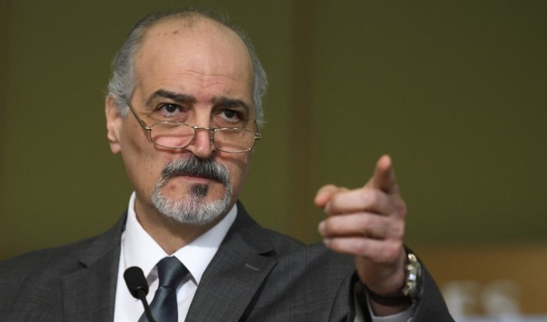 الجعفري يكشف عن عدم تلقي وفد دمشق أي رد من المعارضة على الأوراق التي قدمها (أ ف ب) الجعفري يكشف عن عدم تلقي وفد دمشق أي رد من المعارضة على الأوراق التي قدمها (أ ف ب)