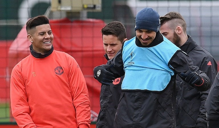 من تدريبات اليونايتد (أ ف ب) من تدريبات اليونايتد (أ ف ب)