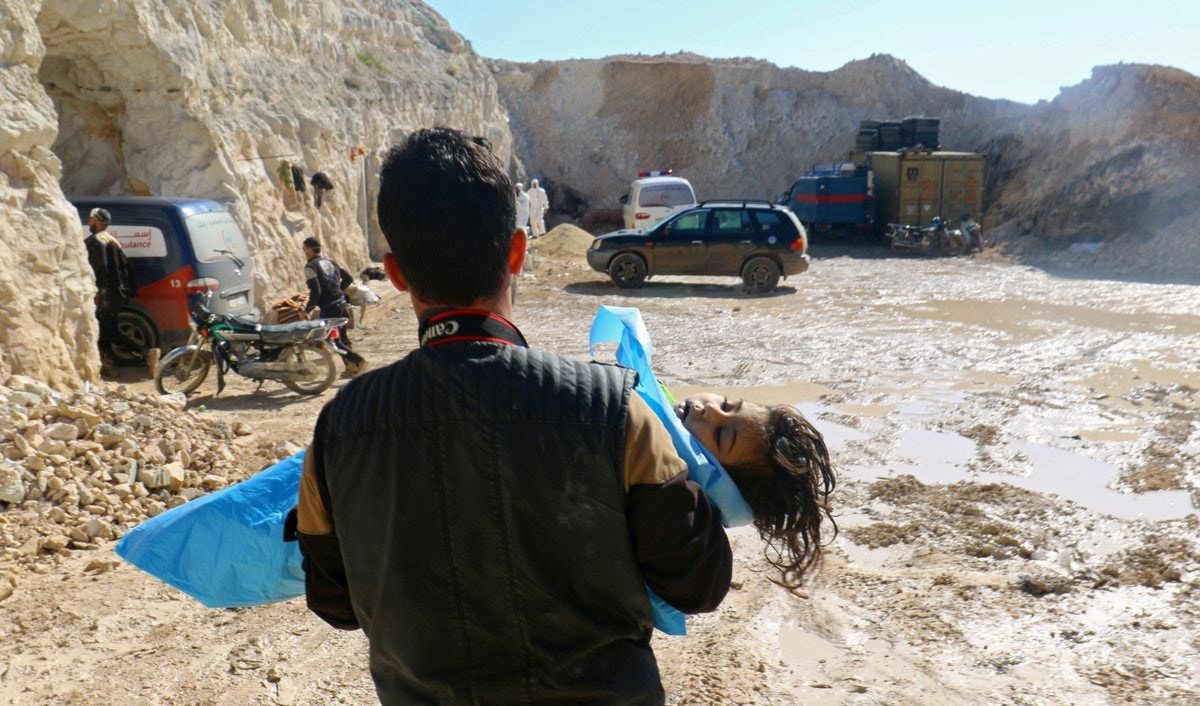 صورة متداولة من خان شيخون صورة متداولة من خان شيخون