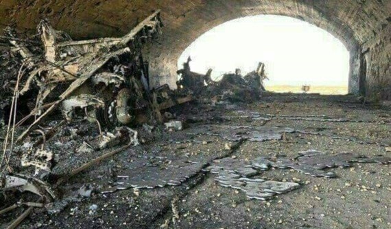 جانب من مطار الشعيرات السوري الذي قصفتة البارجة الأميركية جانب من مطار الشعيرات السوري الذي قصفتة البارجة الأميركية