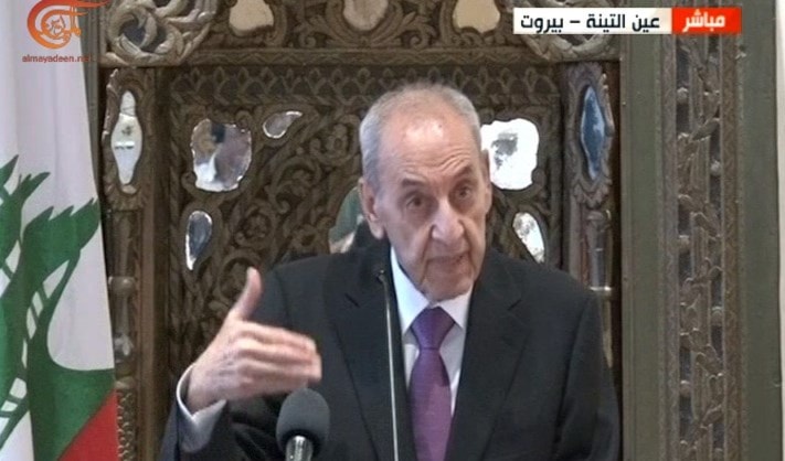 بري: لا أحد يستطيع أن يضغط على المجلس النيابي إلا الشعب اللبناني بري: لا أحد يستطيع أن يضغط على المجلس النيابي إلا الشعب اللبناني