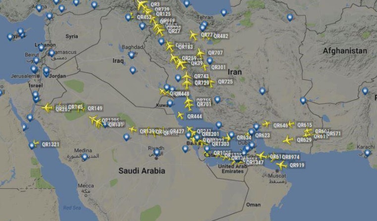 السعودية توقف رحلاتها الجوية من وإلى قطر السعودية توقف رحلاتها الجوية من وإلى قطر