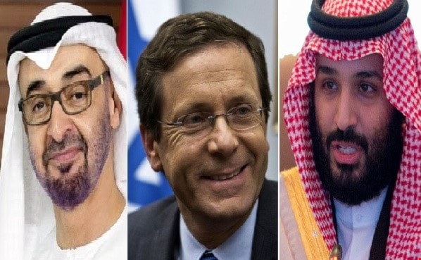 هرتسوغ: مواقف وليي العهد السعودي والإماراتي وتوجهاتهما "مثيرة للإعجاب والمشاعر" هرتسوغ: مواقف وليي العهد السعودي والإماراتي وتوجهاتهما "مثيرة للإعجاب والمشاعر"
