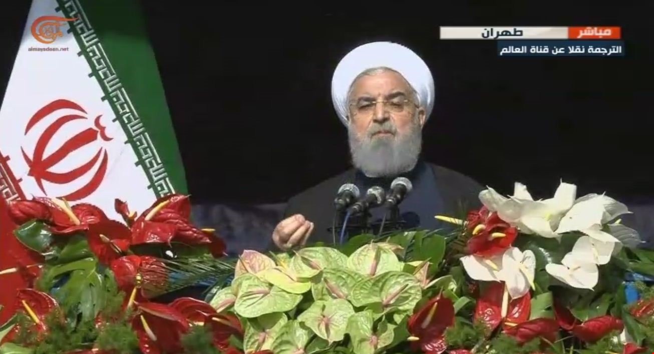 روحاني: المتآمرون كانوا يريدون تقسيم بعض البلدان والتآمر على فلسطين والقدس والعالم وقف ضد ذلك روحاني: المتآمرون كانوا يريدون تقسيم بعض البلدان والتآمر على فلسطين والقدس والعالم وقف ضد ذلك