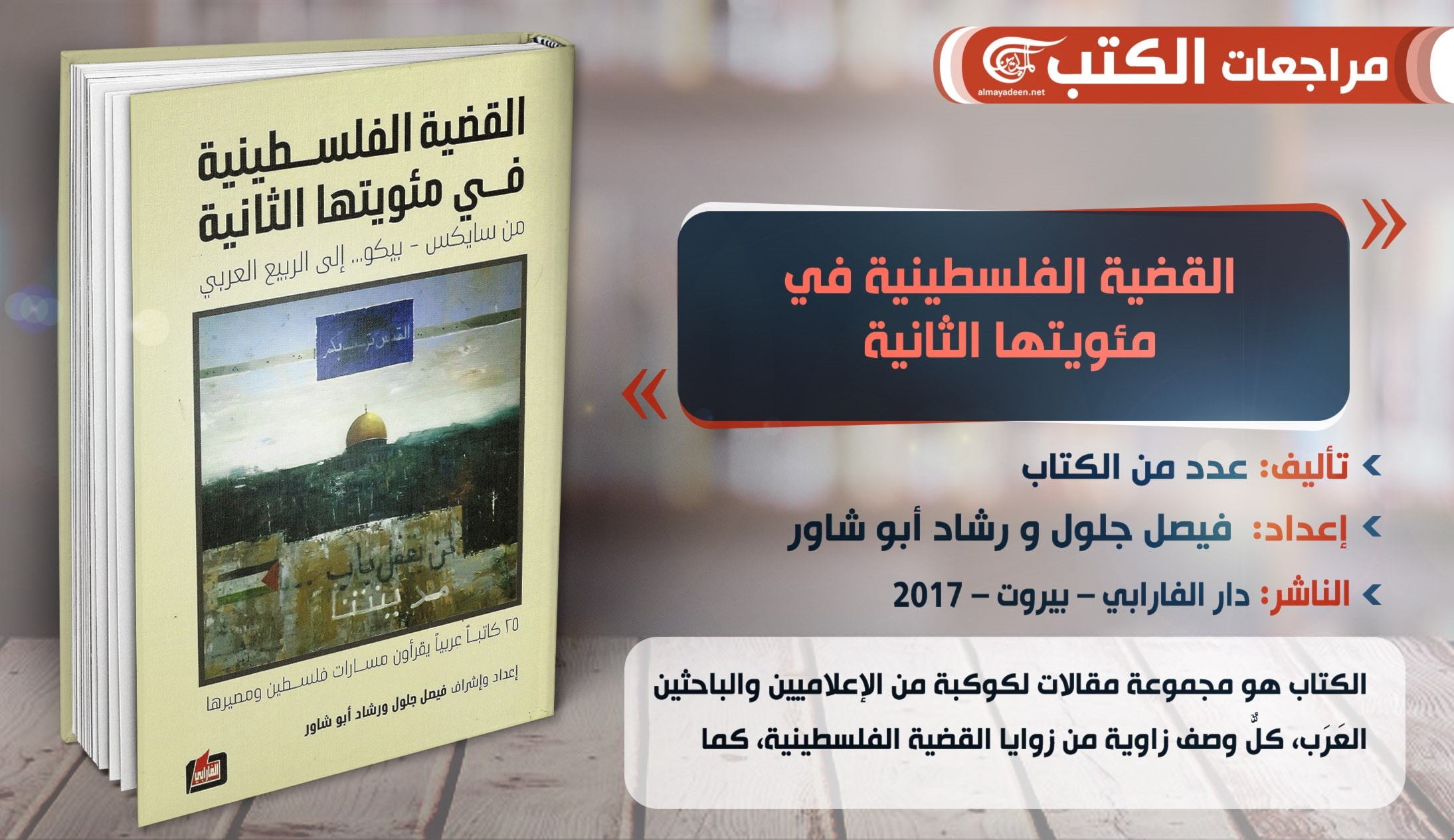 كتاب "القضية الفلسطينية في مئويتها الثانية" كتاب "القضية الفلسطينية في مئويتها الثانية"