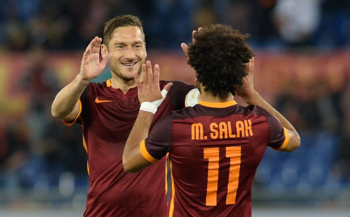 لعب توتي وصلاح سوياً في روما لعب توتي وصلاح سوياً في روما