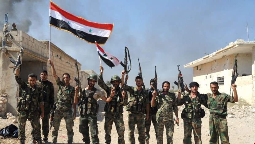 استهدف القصف السوري أبنية يتحصّن داخلها مسلّحو "داعش" في الحجر الأسود استهدف القصف السوري أبنية يتحصّن داخلها مسلّحو "داعش" في الحجر الأسود