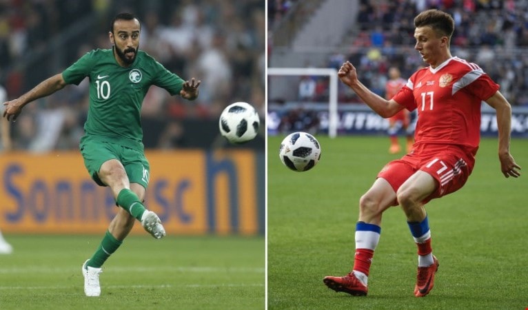 من يفوز بين منتخبي روسيا والسعودية؟ (أ ف ب) من يفوز بين منتخبي روسيا والسعودية؟ (أ ف ب)