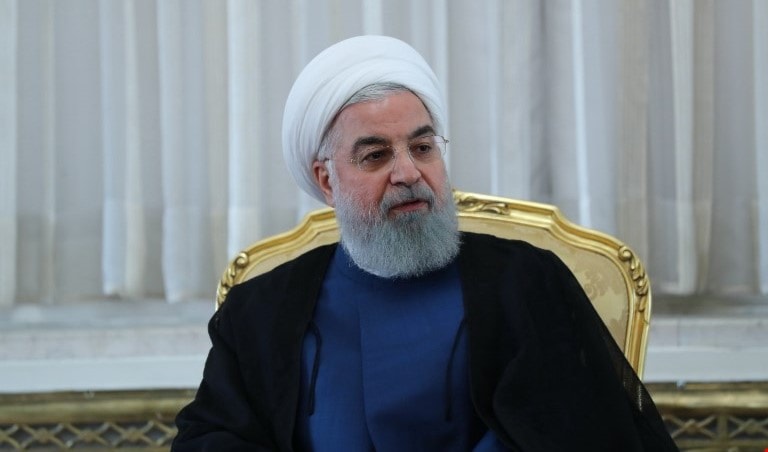 روحاني أكد أن الشعب الإيراني اختار المقاومة (أ ف ب) روحاني أكد أن الشعب الإيراني اختار المقاومة (أ ف ب)