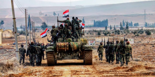 الجيش السوري يواصل تقدمه في عمق بادية السويداء الشرقية ويحرر تل علم من داعش الجيش السوري يواصل تقدمه في عمق بادية السويداء الشرقية ويحرر تل علم من داعش