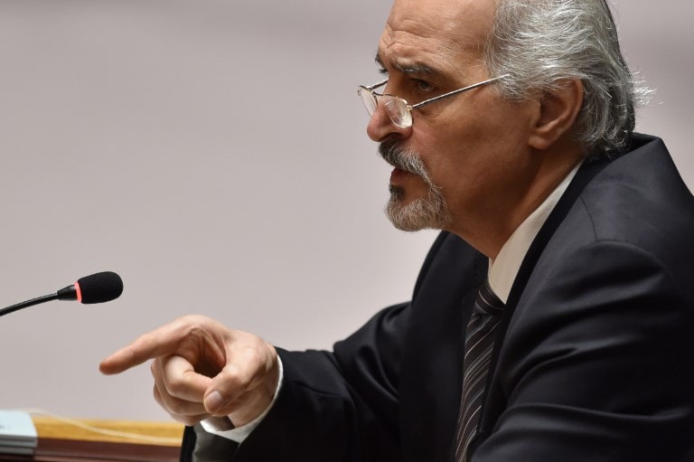 الجعفري أكد عزم الجيش السوري على تحرير إدلب (أ ف ب) الجعفري أكد عزم الجيش السوري على تحرير إدلب (أ ف ب)