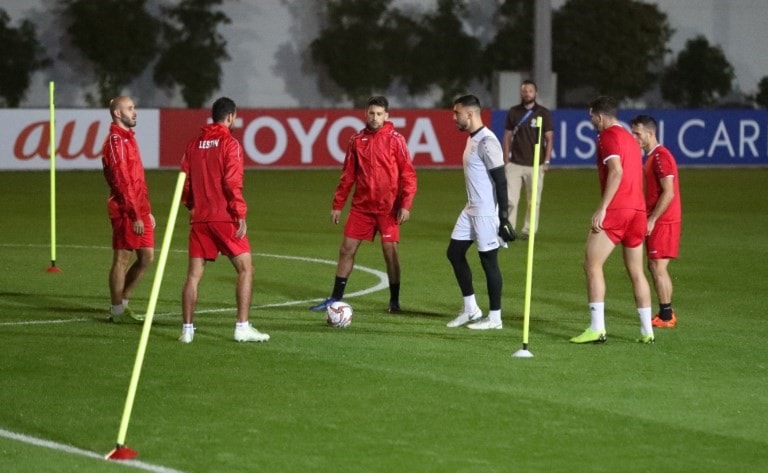 يسعى منتخب فلسطين لتحقيق الإنجاز والتأهّل إلى دور الـ 16 (أ ف ب) يسعى منتخب فلسطين لتحقيق الإنجاز والتأهّل إلى دور الـ 16 (أ ف ب)