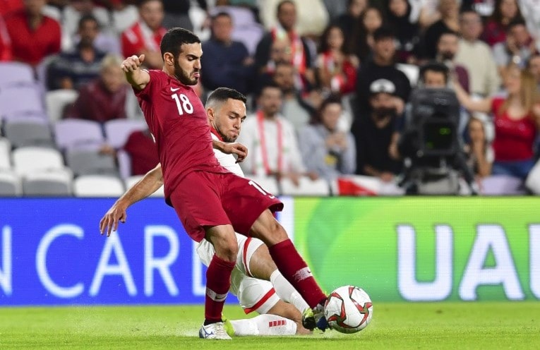 لم تشهد المباراة أي فرصة للبنان باستثناء الهدف الملغى (أ ف ب) لم تشهد المباراة أي فرصة للبنان باستثناء الهدف الملغى (أ ف ب)