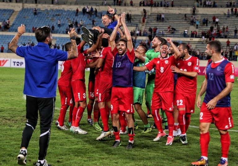 يلعب لبنان للمرة الأولى في تاريخه في البطولة عبر التصفيات (أ ف ب) يلعب لبنان للمرة الأولى في تاريخه في البطولة عبر التصفيات (أ ف ب)