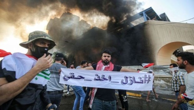 تجدد التظاهرات في العاصمة العراقية تجدد التظاهرات في العاصمة العراقية