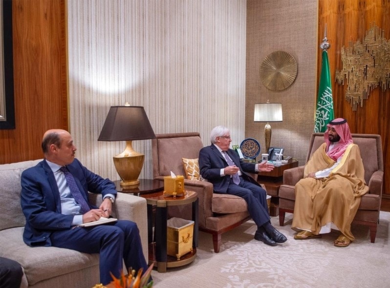 ابن سلمان وغريفيث يبحثان المستجدات على الساحة اليمنية ابن سلمان وغريفيث يبحثان المستجدات على الساحة اليمنية