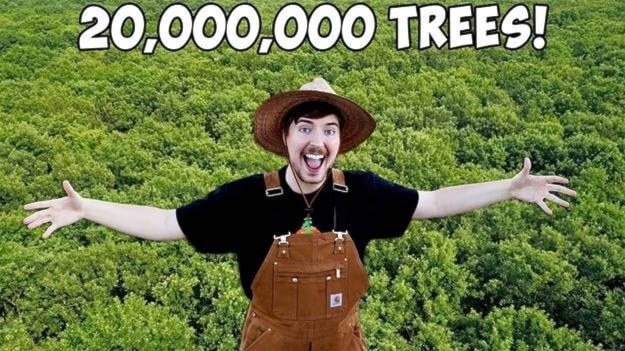 اليوتيوبر"MrBeast" يعيد إحياء العالم بـ 20 مليون شجرة اليوتيوبر"MrBeast" يعيد إحياء العالم بـ 20 مليون شجرة