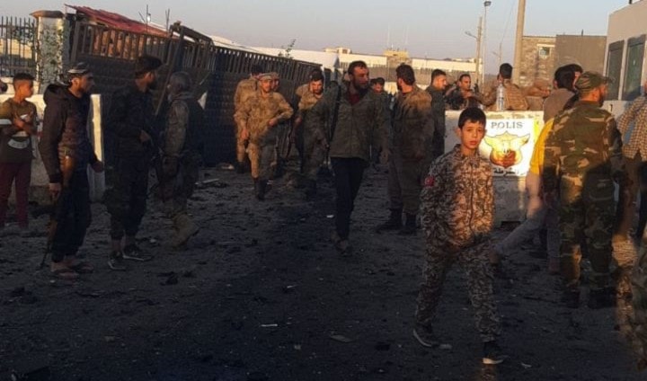 مصادر محلية إن الانفجار وقع على مدخل مديرية الشرطة في البلدة مصادر محلية إن الانفجار وقع على مدخل مديرية الشرطة في البلدة
