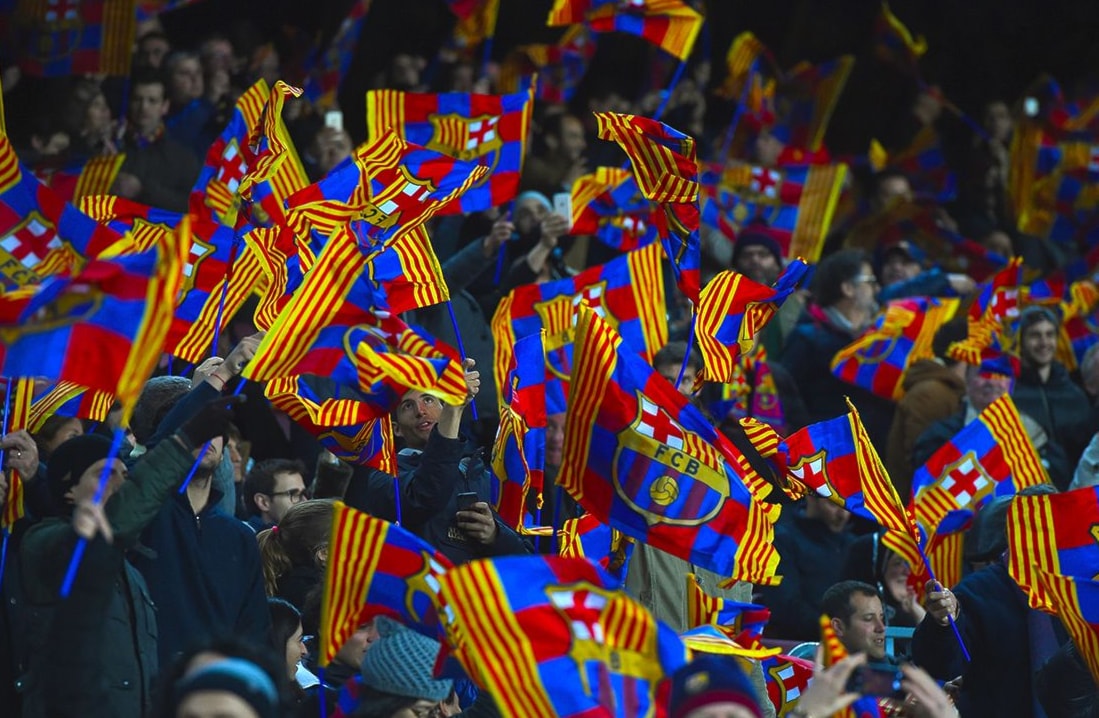 حضر حوالي 200 مشجع لبرشلونة المباراة حضر حوالي 200 مشجع لبرشلونة المباراة
