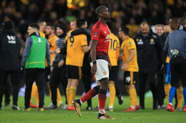 خسر مانشستر يونايتد أمام ولفرهامبتون (أ ف ب) خسر مانشستر يونايتد أمام ولفرهامبتون (أ ف ب)