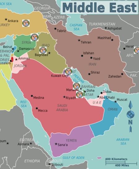 إيران تضع بلادها في جوار القواعد الأميركية في الخليج إيران تضع بلادها في جوار القواعد الأميركية في الخليج