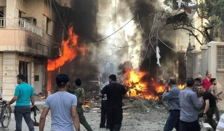 جرحى بانفجار انفجار قرب كنيسة السيدة العذراء وسط القامشلي جرحى بانفجار انفجار قرب كنيسة السيدة العذراء وسط القامشلي
