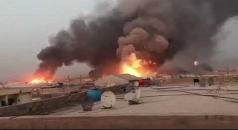 اندلاع حريق ووقوع انفجارات في مخزن أسلحة ببغداد اندلاع حريق ووقوع انفجارات في مخزن أسلحة ببغداد