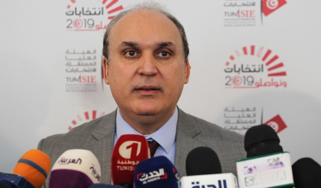 رئيس الهيئة العليا المستقلّة للانتخابات في تونس خلال المؤتمر الصحفي (أ ف ب) رئيس الهيئة العليا المستقلّة للانتخابات في تونس خلال المؤتمر الصحفي (أ ف ب)