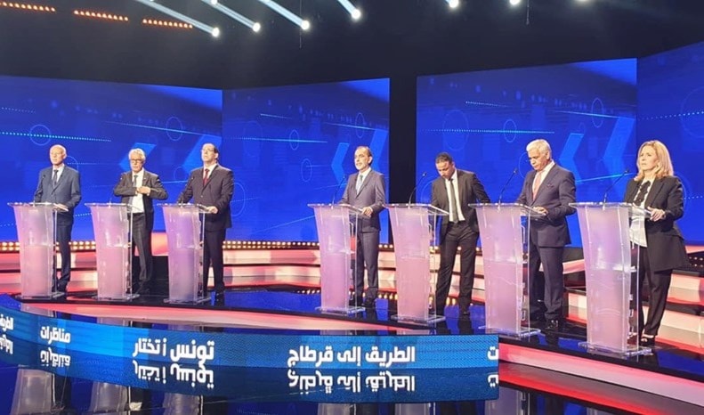 المناظرة الثالثة والأخيرة للمرشحين للرئاسة التونسية المناظرة الثالثة والأخيرة للمرشحين للرئاسة التونسية