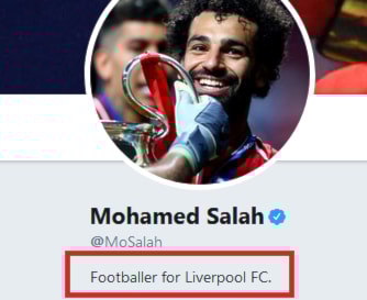 حذف صلاح عن صفحته في "تويتر" تعريف لاعب مصر وترك لاعب ليفربول فقط حذف صلاح عن صفحته في "تويتر" تعريف لاعب مصر وترك لاعب ليفربول فقط