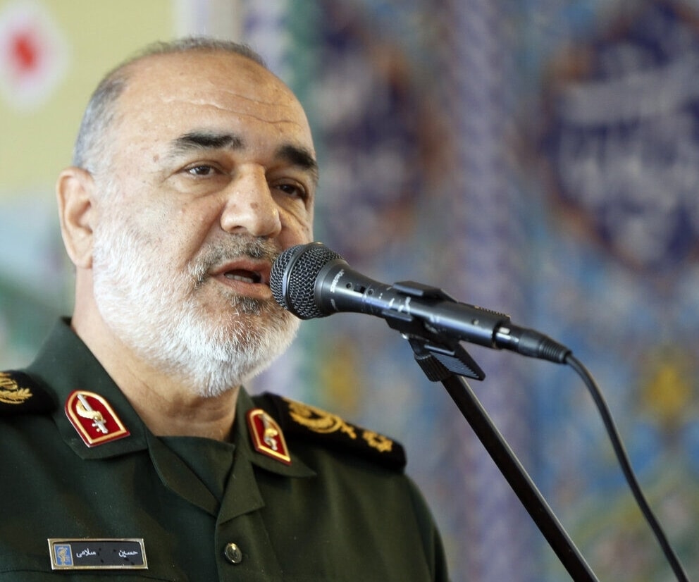 قائد حرس الثورة الإيرانية اللواء حسين سلامي. قائد حرس الثورة الإيرانية اللواء حسين سلامي.
