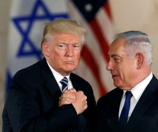 نتنياهو وترامب وضعا خطة تسوية يريدان فرضها بالقوة على الفلسطينيين. نتنياهو وترامب وضعا خطة تسوية يريدان فرضها بالقوة على الفلسطينيين.