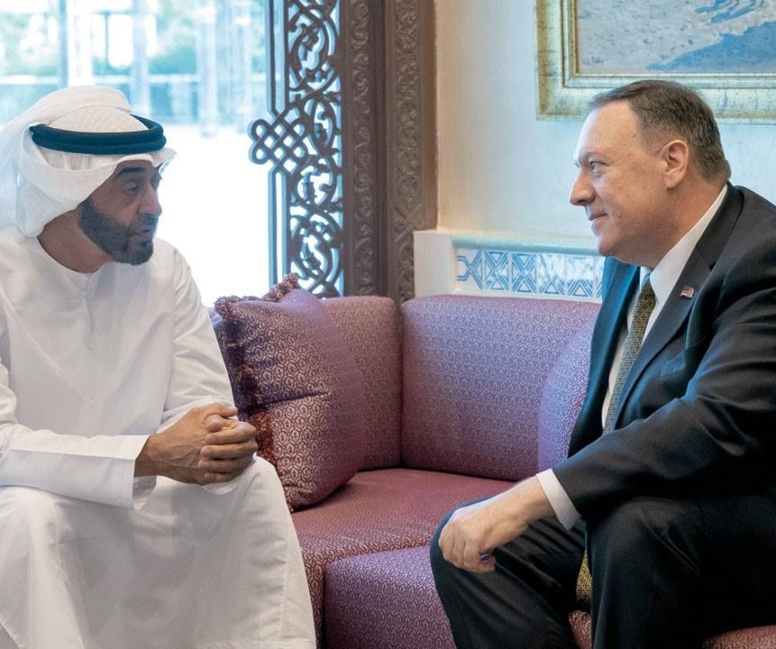 ولي العهد الإماراتي محمد بن زايد ووزير الخارجية الأميركي مايك بومبيو ولي العهد الإماراتي محمد بن زايد ووزير الخارجية الأميركي مايك بومبيو