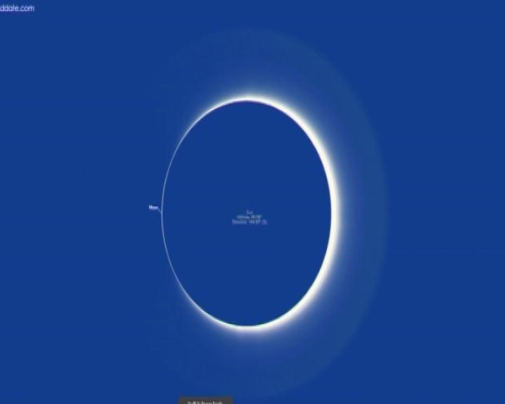 فيديو من موقع timeanddate يصور كيفية حدوث ظاهرة 