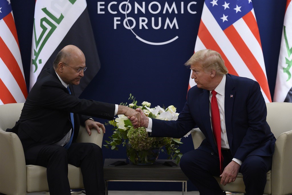 ترامب وصالح يناقشان تخفيض وجود القوات الأجنبية في العراق