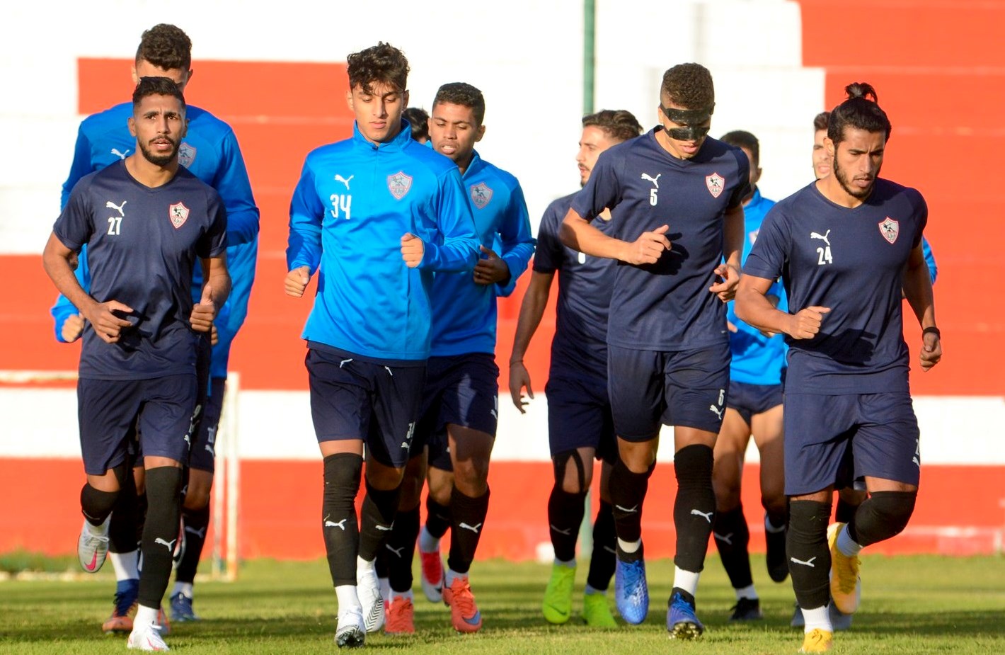 من استعدادات الزمالك للمباراة 